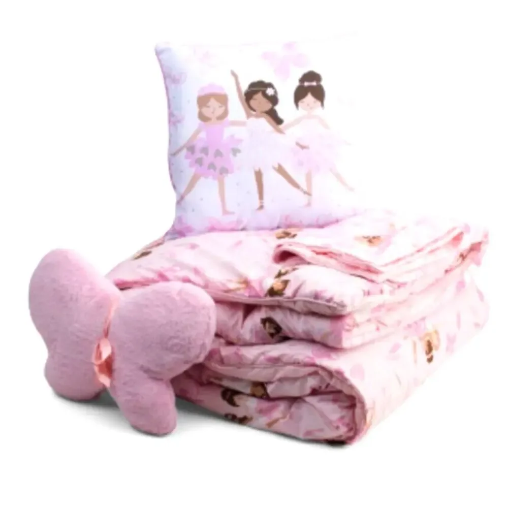 NEW Cupcakes & Cashmere Kids Pink Ballet 5 Piece Comforter Set Full/Queen